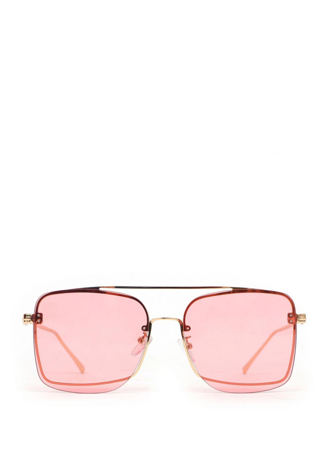 Powder Quinn Sunglasses, Pink & Gold
