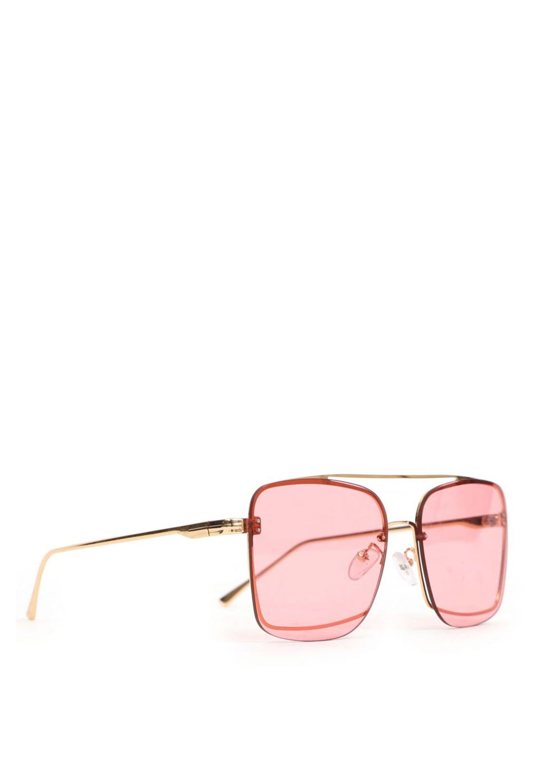 Powder Quinn Sunglasses, Pink & Gold