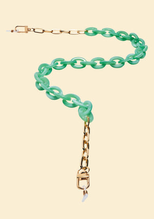 Powder Sunglasses Chain, Block Jade