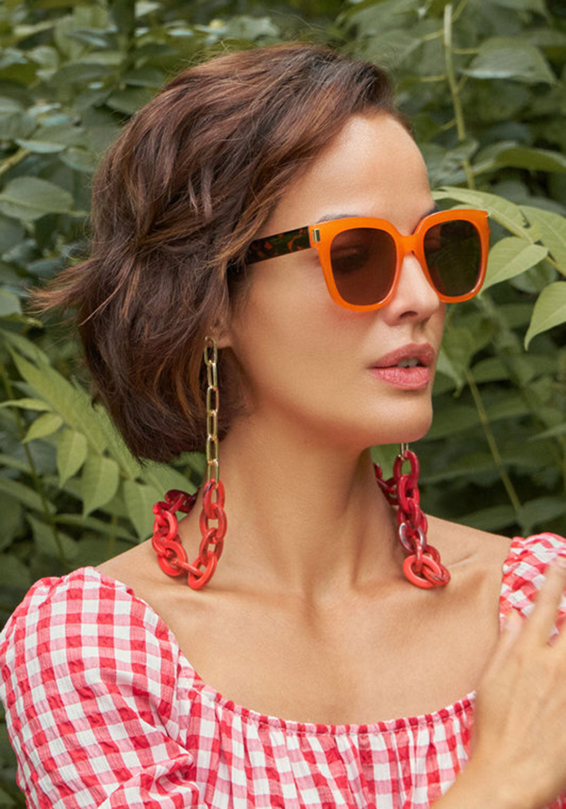 Powder Sunglasses Chain, Block Ruby