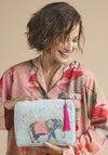 Powder Elephant Velvet Vanity Bag, Cornflower