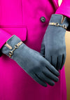 Powder Kylie Faux Suede Gloves, Demin
