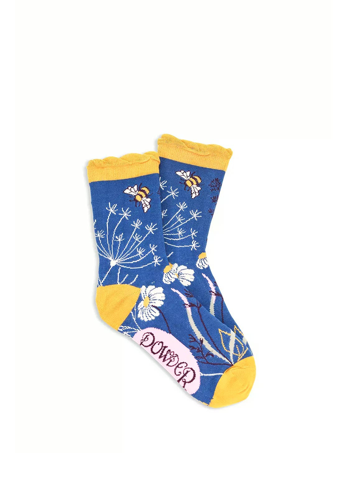 Powder Summer Meadow Ankle Socks, Teal