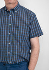 Pre End Merrick Check Shirt, Ultra Dark Navy