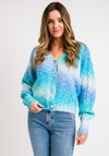 Seventy1 Buttoned Knit Ombre Cardigan, Blue