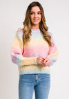 Seventy1 Rainbow Pastel Knit Jumper, Rose