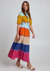 Pulz Sienna Tiered Maxi Dress, Multi
