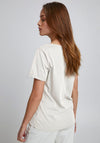 Pulz June Eagle Graphic Print T-Shirt, Cream