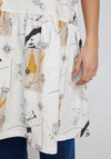Pulz Teresa Abstract Smock Dress, White Multi
