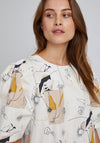 Pulz Teresa Abstract Smock Dress, White Multi