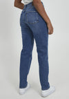 Pulz Liva Ultra High Waisted Jeans, Medium Blue Denim