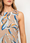 Pulz Kora Abstract Print Midi Dress, Multi