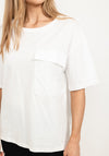 Pulz Tina Pocket T-Shirt, White