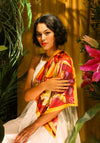 Powder Fruity Toucan Satin Neck Scarf, Berry