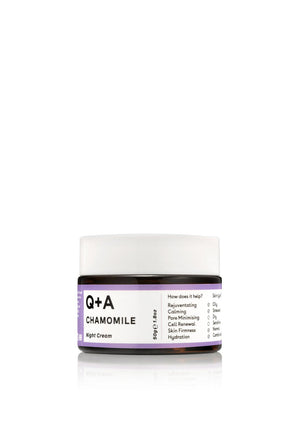 Q+A Chamomile Calming Night Cream, 50g