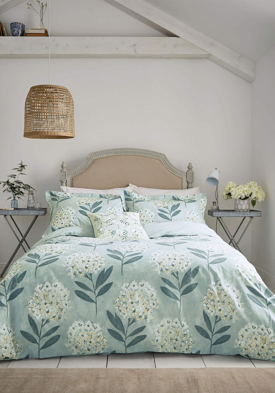 Sanderson Hydrangea Duvet Set, Aqua
