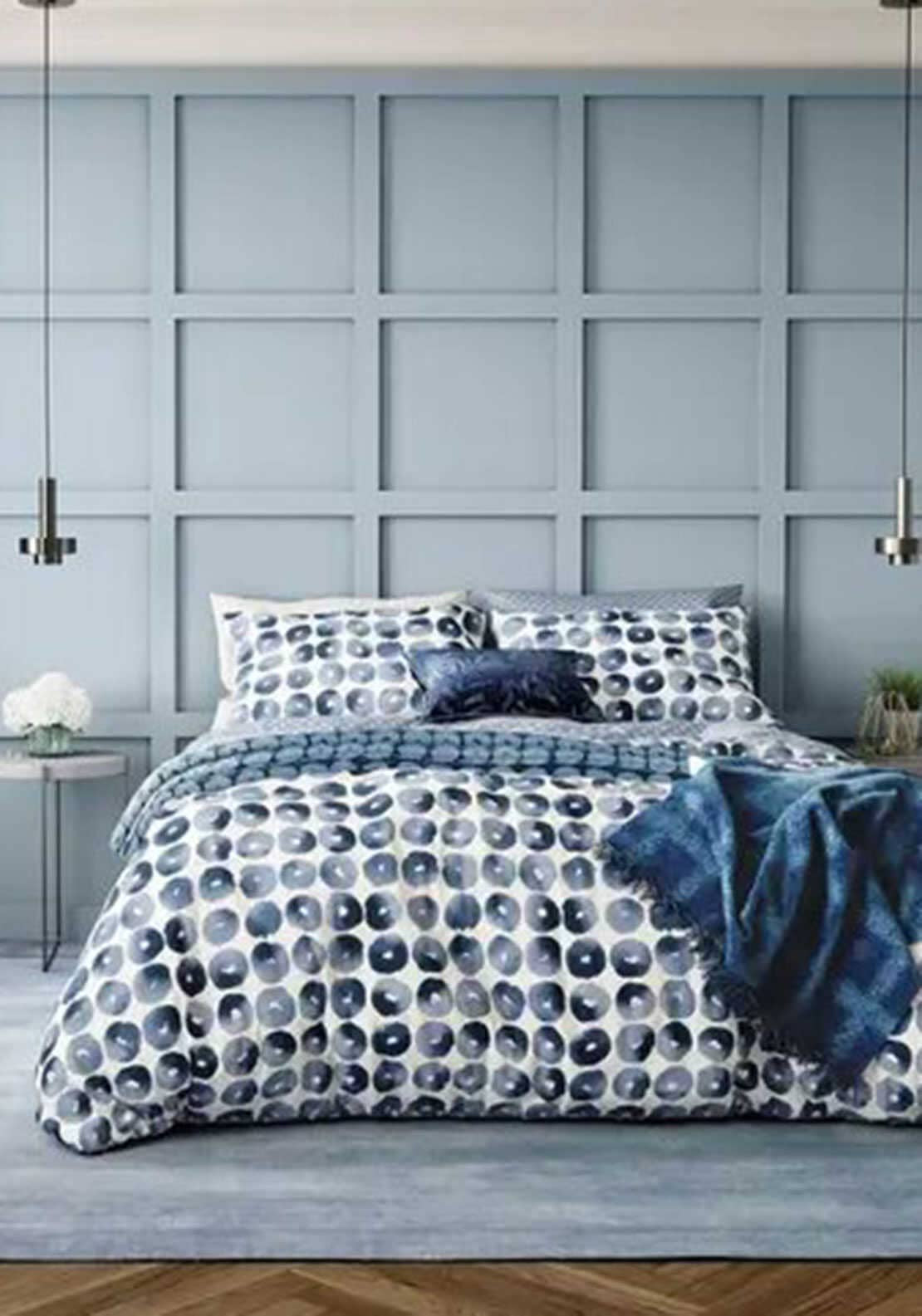 Moda by Helena Springfield Ornella Duvet Cover & Pillowcase Set, Indigo