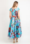Gabriela Sanchez Vibrant Floral Midi Dress, Turquoise Multi