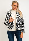 Jayley One Size Zebra Print Jacket, Black & White