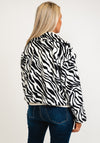 Jayley One Size Zebra Print Jacket, Black & White