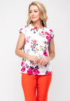 Robell R.O.B. Floral Cap Sleeve Top, White