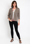 Rabe Lightweight Knit Short Cardigan, Khaki
