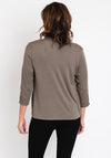 Rabe Lightweight Knit Short Cardigan, Khaki
