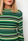 Rabe Striped Knit Sweater, Emerald Green Multi