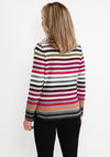 Rabe Multi Colour Stripe Sweater, Fuchsia Multi