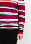 Rabe Multi Width Striped Sweater, Fuchsia Multi