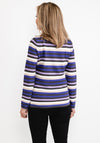 Rabe Striped Round Neck Sweater, Purple Multi