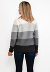 Rabe Ombre Floral Knit Jumper, Grey Multi