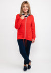 Rabe Zipped Short Cardigan, Red