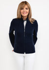 Rabe Textured Short Jersey Zip Jacket, Navy