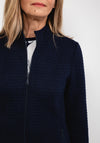 Rabe Textured Short Jersey Zip Jacket, Navy