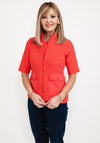 Rabe Short Jersey Zip Gilet, Red