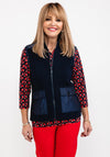 Rabe Short Jersey Zip Gilet, Navy