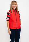 Rabe Short Quilted Zip Gilet, Red