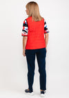 Rabe Short Quilted Zip Gilet, Red