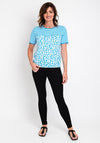 Rabe Stripe & Petal Print T-Shirt, Blue & White
