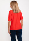 Rabe Textured Stretch Hem T-Shirt, Red