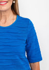 Rabe Textured Stripe T-Shirt, Royal Blue
