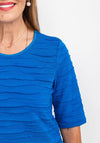 Stripe Royal T-Shirt, Textured McElhinneys - Blue Rabe
