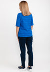 Blue Textured Rabe T-Shirt, - Stripe Royal McElhinneys