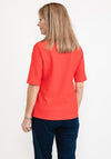 Rabe Ribbed Short Sleeve Sweater, Red