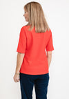 Rabe Ribbed Short Sleeve Sweater, Red