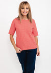 Rabe Abstract Line Knit Top, Red