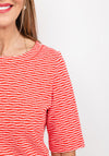 Rabe Abstract Line Knit Top, Red