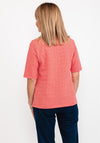 Rabe Abstract Line Knit Top, Red