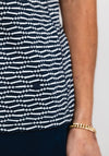 Rabe Abstract Line Knit Top, Navy